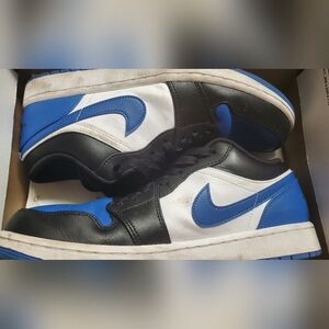 Air Jordan Low 1 Blue, Black & White Low Top Men Size 9